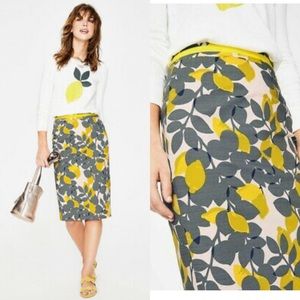 Boden Print Pencil Skirt
